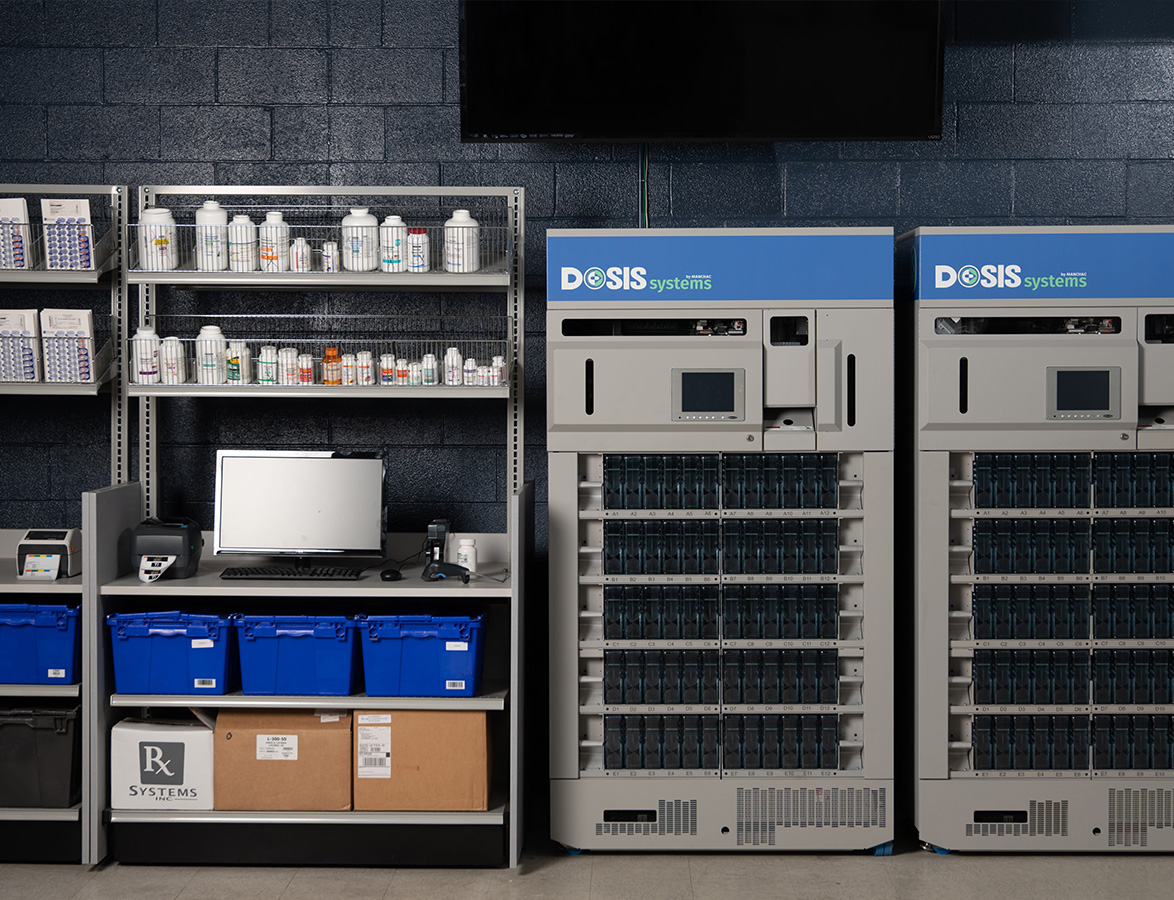 2 Blister Card Automation Towers in a Pharmacy