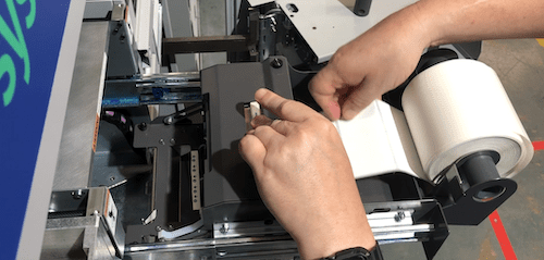 slide the labels into slot #1